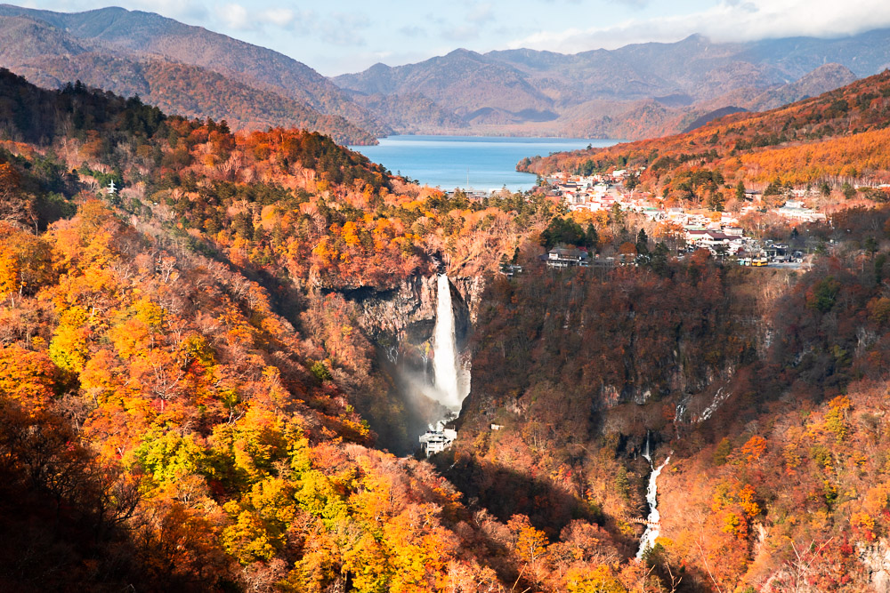 Japan nikko lake chuzenji momiji Kegon falls
