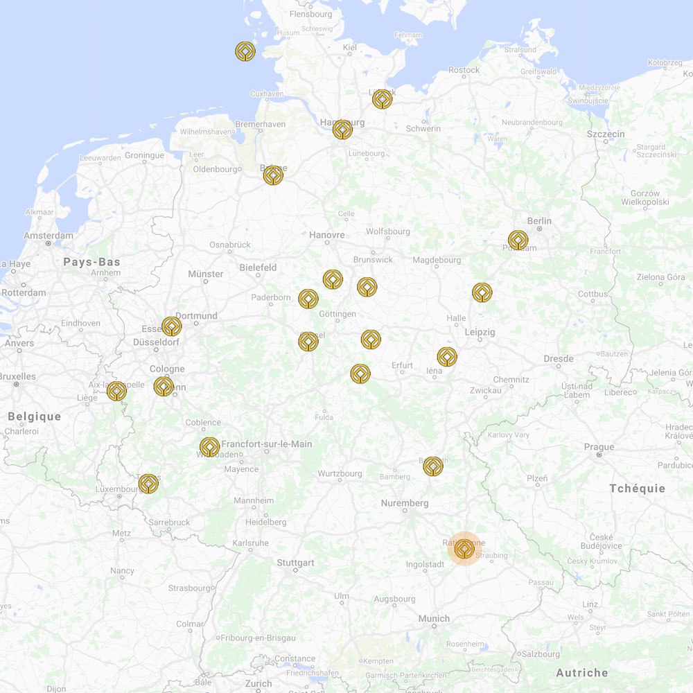 Regensburg Loic Lagarde map Allemagne Germany UNESCO