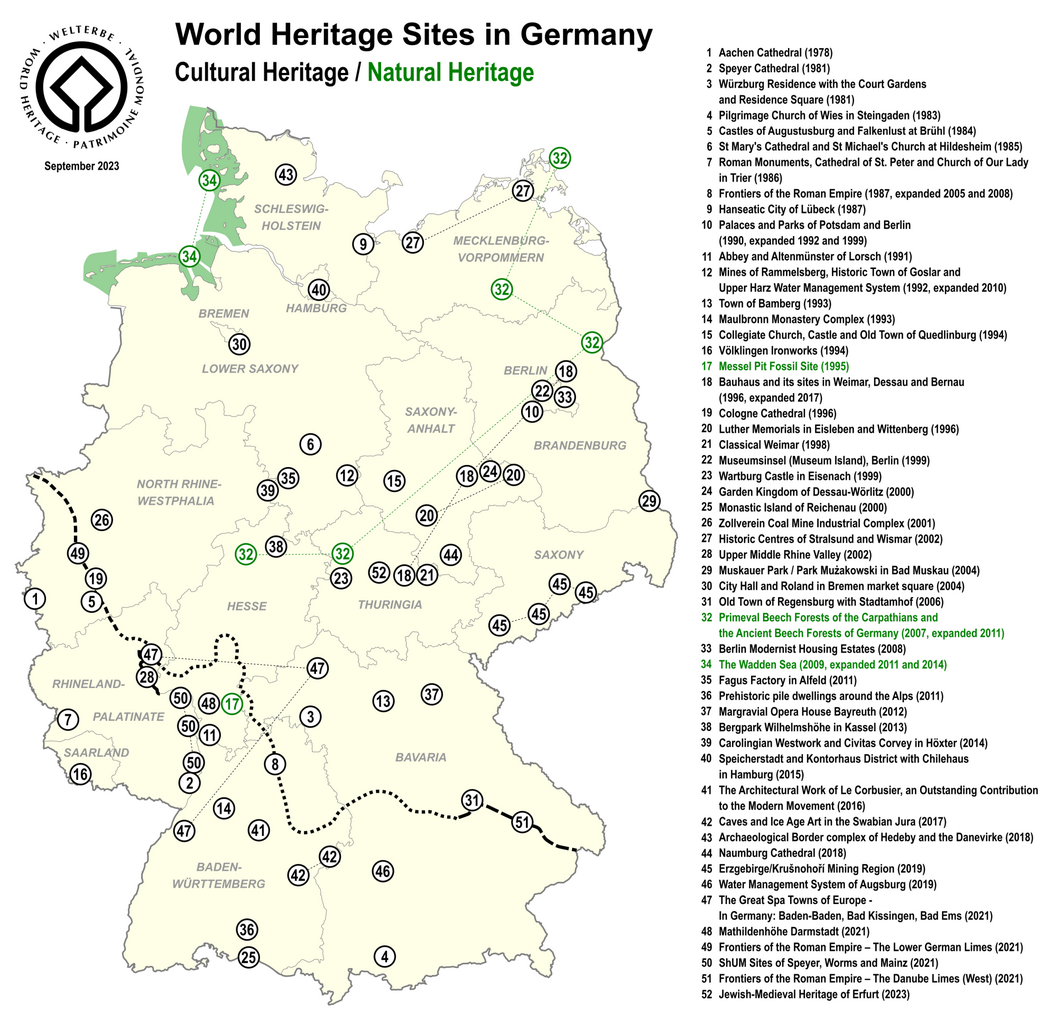 Germany Allemagne UNESCO season 3 blog Loic Lagarde map 2021-1