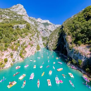 Gorges du Verdon at high peak season