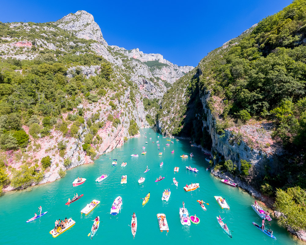 Gorges du Verdon at high peak season